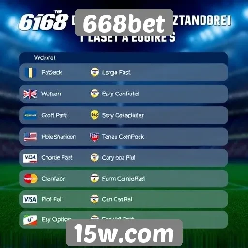 Métodos de pagamento aceitos no 668bet